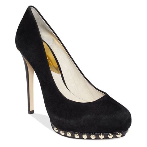 michael kors black suede pumps round toe|keke suede pump.